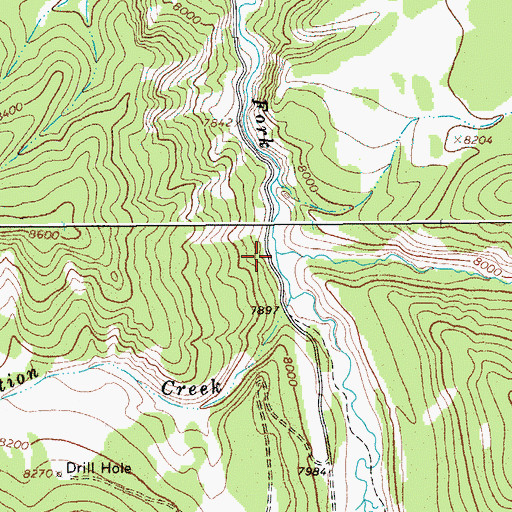 Topographic Map of Grouse Creek, WY