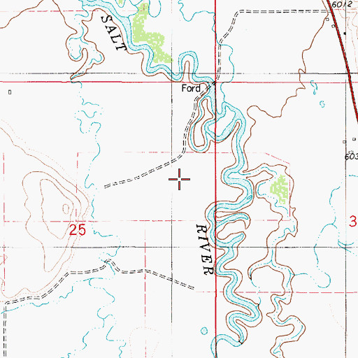 Topographic Map of Grover Creek, WY