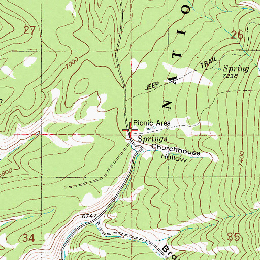 Topographic Map of Grover Park, WY