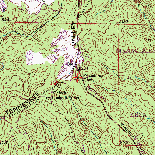 Topographic Map of Macedonia Cemetery, AL