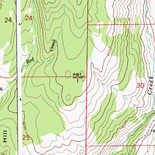 Topographic Map of Gypsum Hill, WY