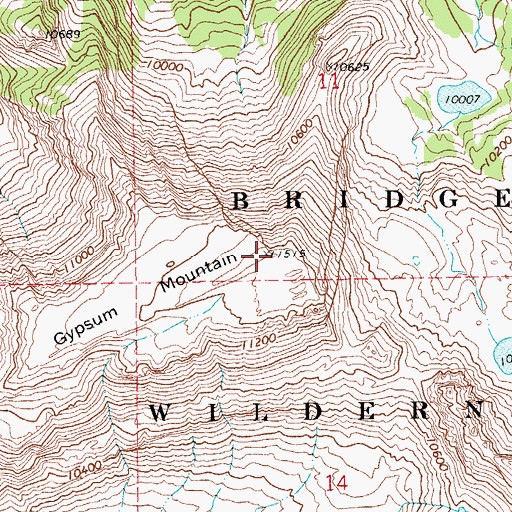 Topographic Map of Gypsum Mountain, WY