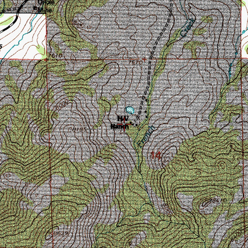 Topographic Map of H-V Ranch, WY