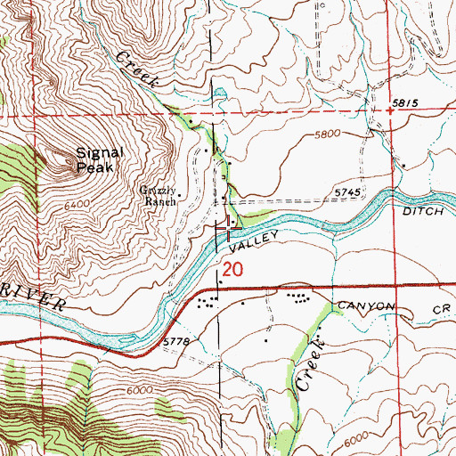 Topographic Map of Half Mile Creek, WY