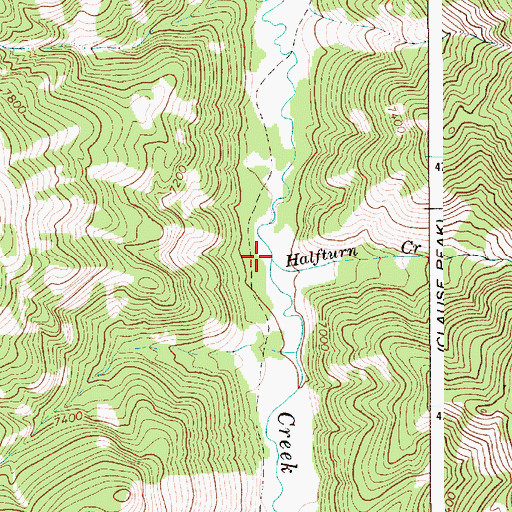 Topographic Map of Halfturn Creek, WY