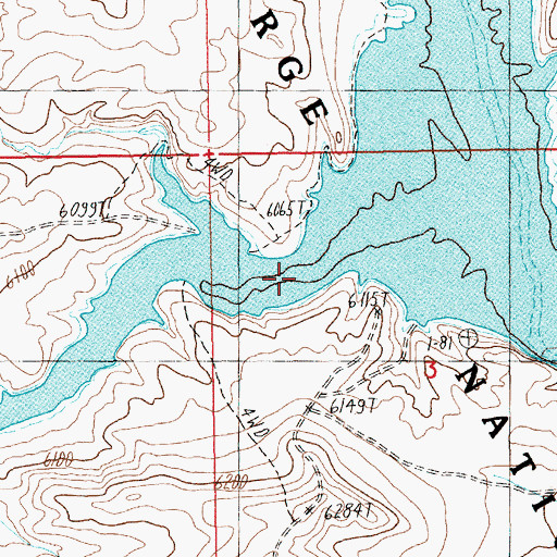 Topographic Map of Halfway Hollow, WY
