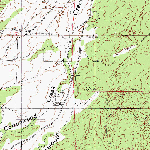 Topographic Map of Hanks School, WY