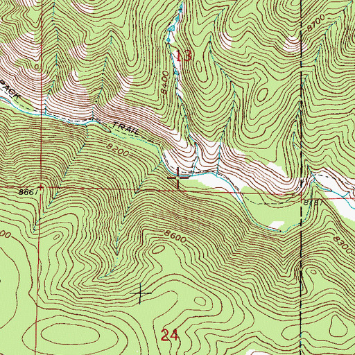 Topographic Map of Hans Creek, WY