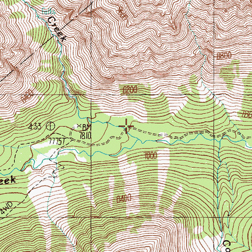 Topographic Map of Hardee Cabins, WY