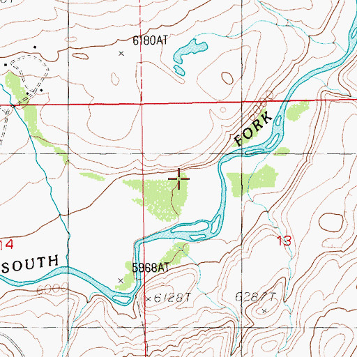 Topographic Map of Hardpan Creek, WY