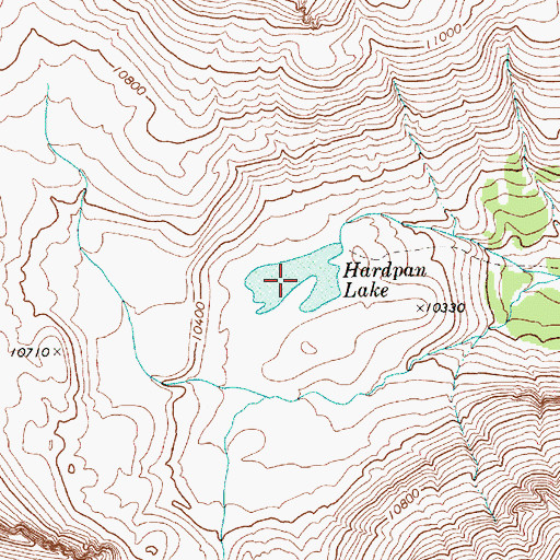 Topographic Map of Hardpan Lake, WY