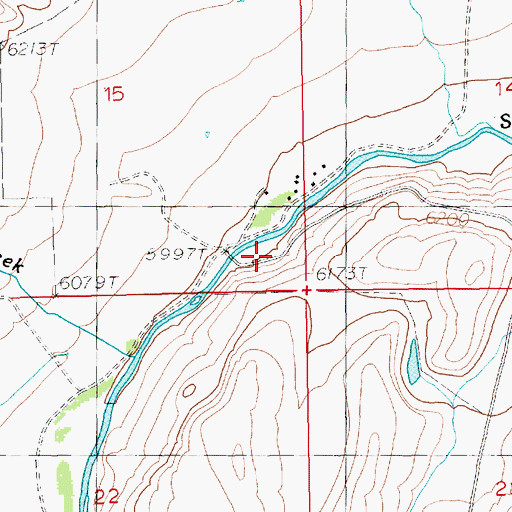 Topographic Map of Hardpan School, WY