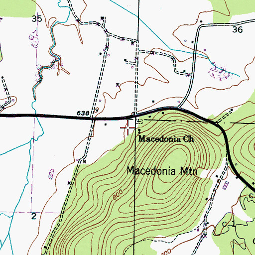 Topographic Map of Macedonia Church, AL