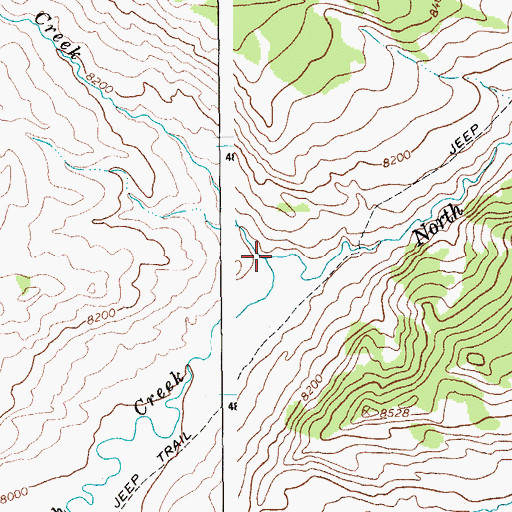 Topographic Map of Hardscrabble Creek, WY