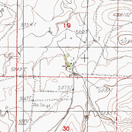 Topographic Map of Hardy Ranch, WY