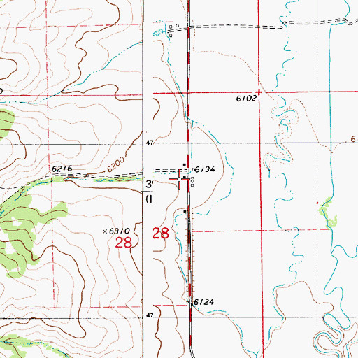 Topographic Map of Harmony Creek, WY