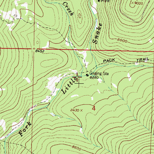 Topographic Map of Harrison Creek, WY