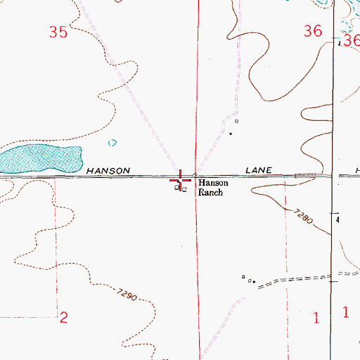 Topographic Map of Harson Ranch, WY
