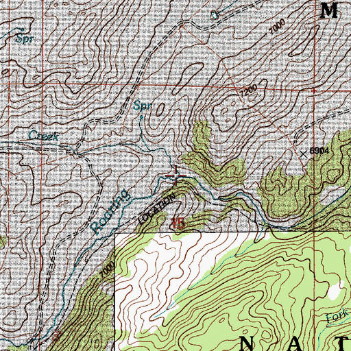 Topographic Map of Hay Creek, WY