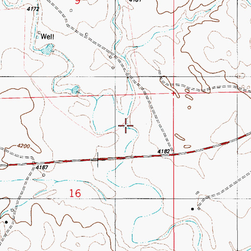 Topographic Map of Hay Creek, WY