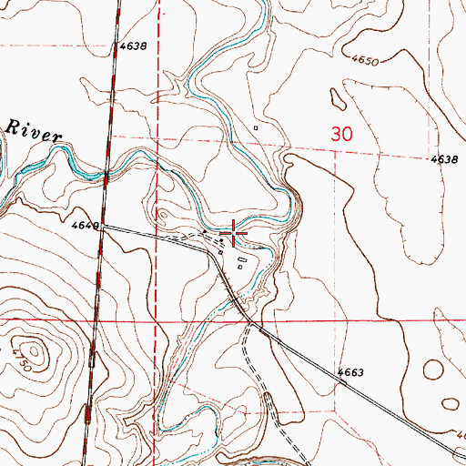 Topographic Map of Hay Creek, WY