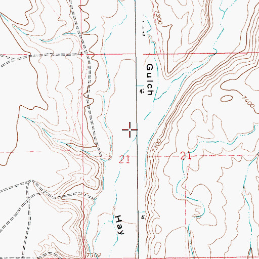 Topographic Map of Hay Gulch, WY