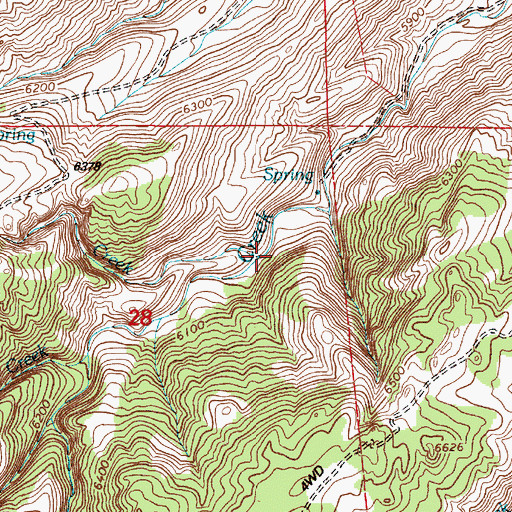 Topographic Map of Hay Press Creek, WY