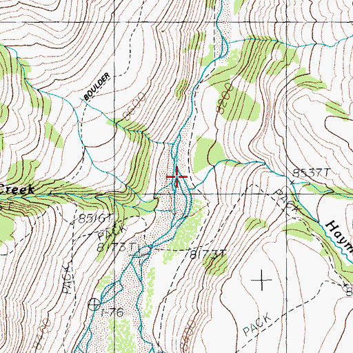 Topographic Map of Haymaker Creek, WY