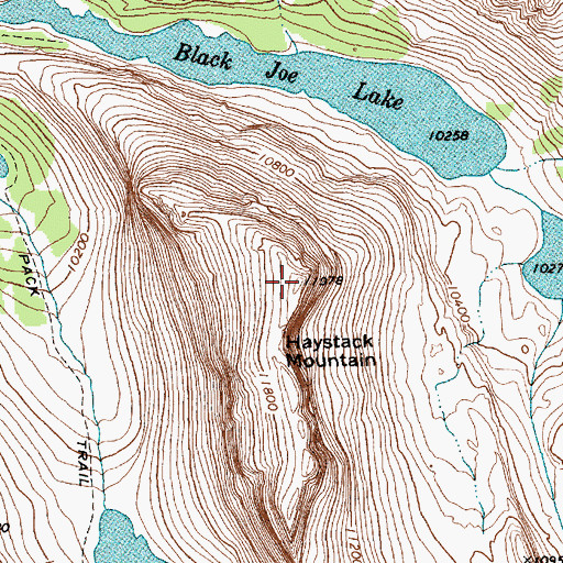 Topographic Map of Haystack Mountain, WY