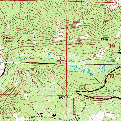 Topographic Map of Headquarters Creek, WY