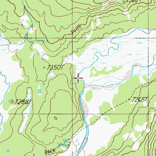 Topographic Map of Heart River, WY