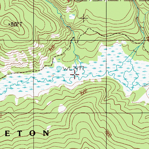Topographic Map of Hechtman Creek, WY