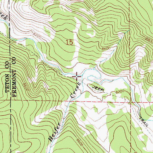 Topographic Map of Heifer Creek, WY