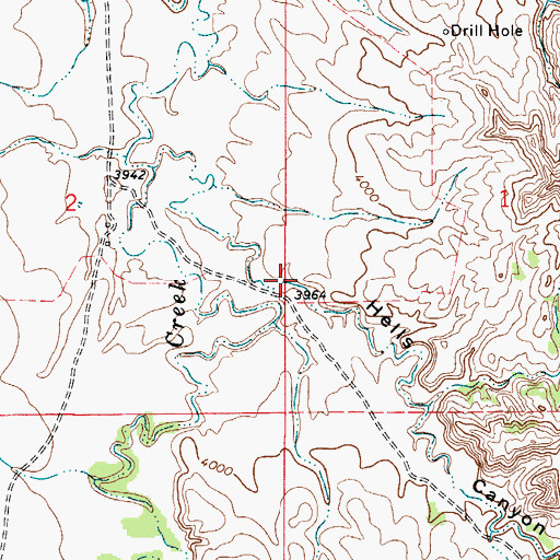 Topographic Map of Hells Canyon Draw, WY
