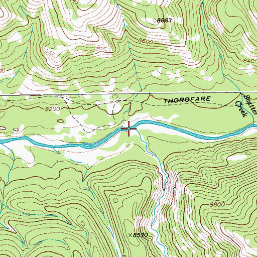 Topographic Map of Hidden Creek, WY