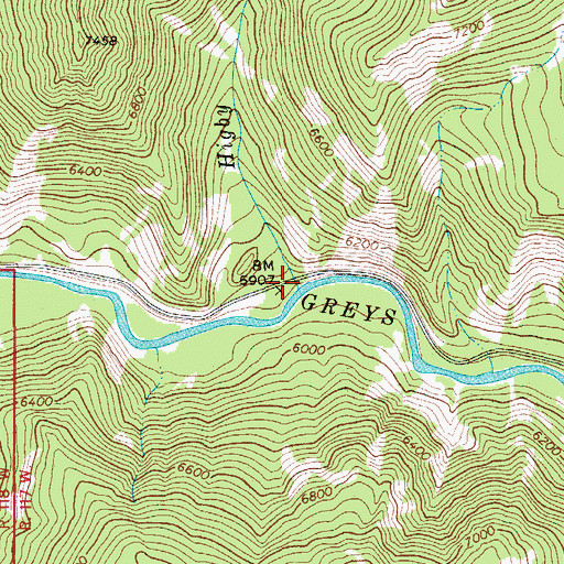 Topographic Map of Higby Creek, WY