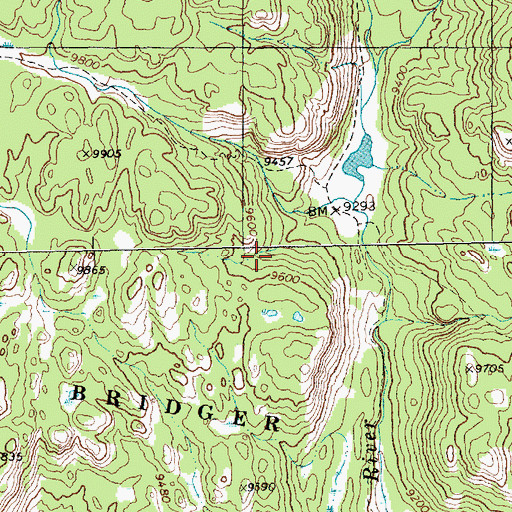 Topographic Map of Highline Trail, WY