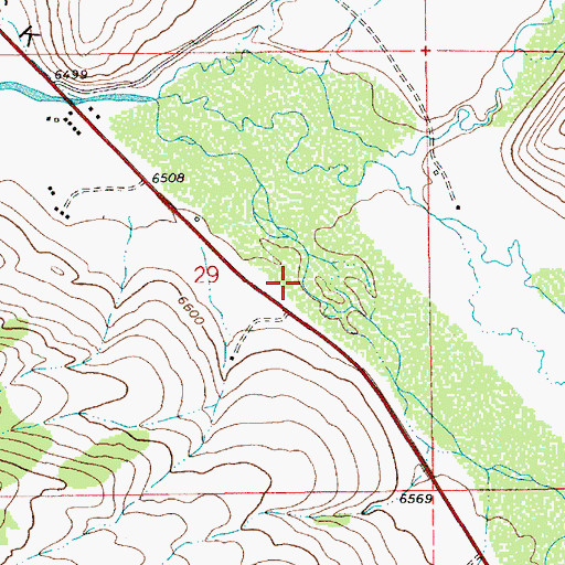 Topographic Map of Hoback Basin, WY