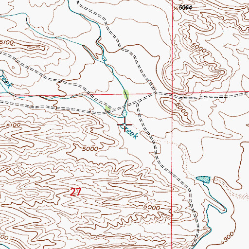 Topographic Map of Hobbs Creek, WY
