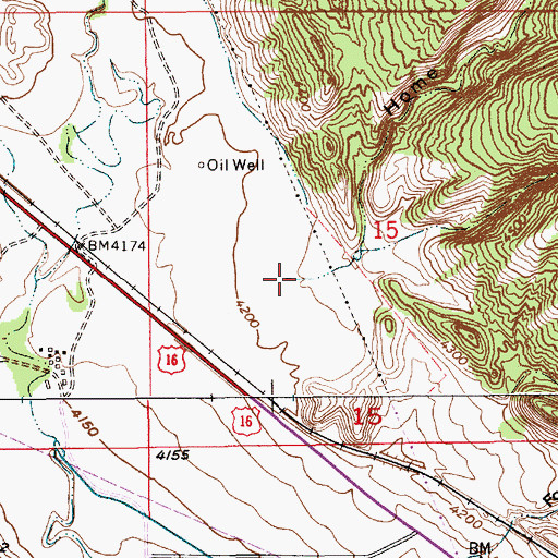 Topographic Map of Home Ranch Draw, WY
