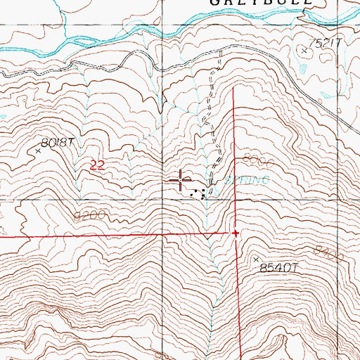 Topographic Map of Homestead Ranch, WY