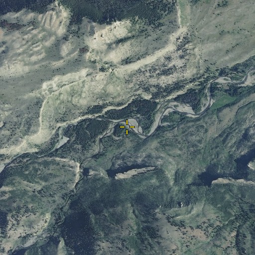 Aerial/Satellite Image of Hoodoo Creek, WY