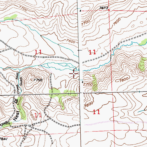 Topographic Map of Horace Gulch, WY