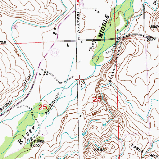 Topographic Map of Hornecker Creek, WY