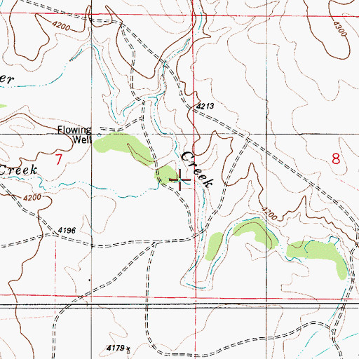 Topographic Map of Horse Creek, WY