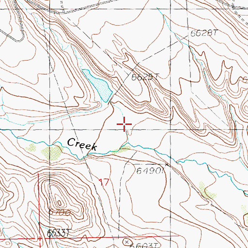 Topographic Map of Horse Creek, WY