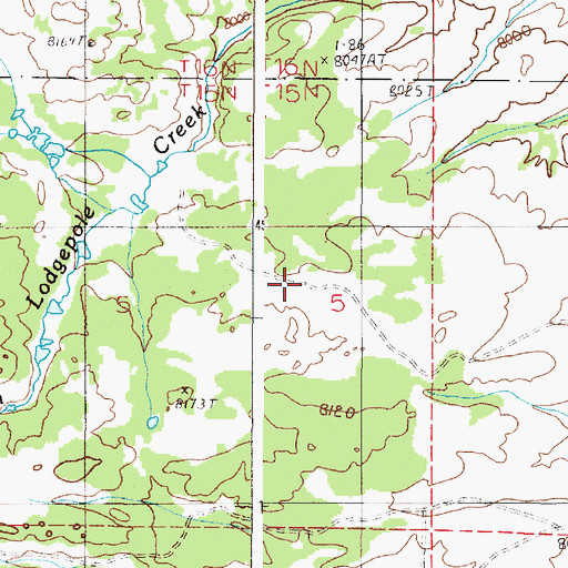 Topographic Map of Horse Creek Trail, WY