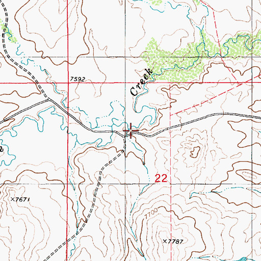 Topographic Map of Horse Pasture Draw, WY
