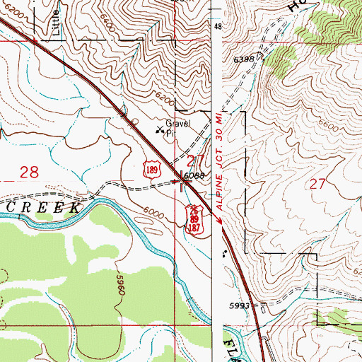 Topographic Map of Horsethief Canyon, WY