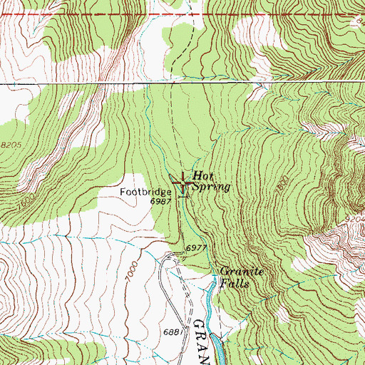 Topographic Map of Hot Spring, WY